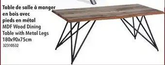 Sushi Shop Mdf wood dining table with metal legs offer