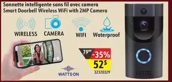 Sushi Shop Wattson smart doorbell wireless wifi with 2mp camera offer