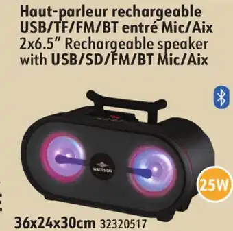 Sushi Shop 2x6.5 rechargeable speaker with usb/sd/fm/bt mic/aix offer