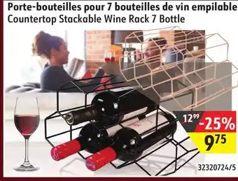 Sushi Shop Countertop stackable wine rack 7 bottle offer