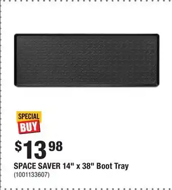 Home Depot Space saver 14 x 38 boot tray offer