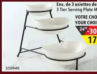 Sushi Shop 3 tier serving plate metal rack offer
