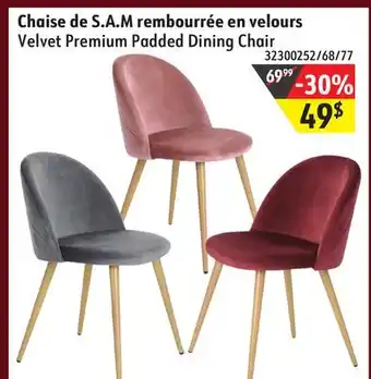 Sushi Shop Velvet premium padded dining chair offer