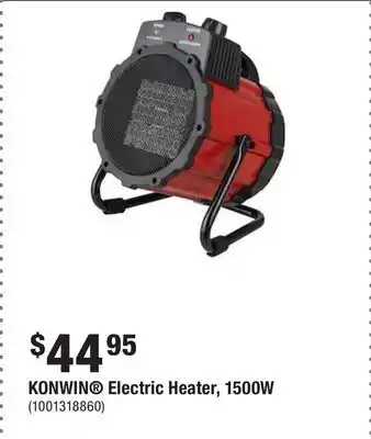 Home Depot Konwin electric heater, 1500w offer
