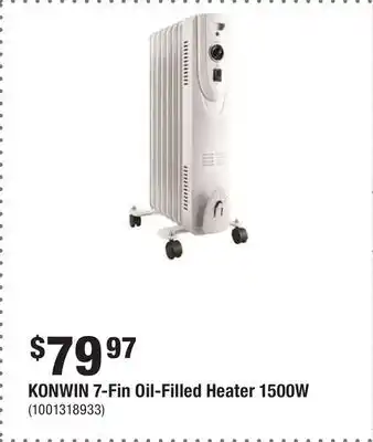Home Depot Konwin 7-fin oil-filled heater 1500w offer