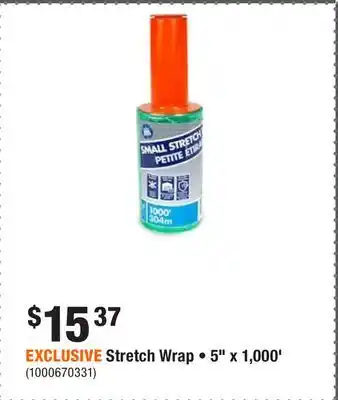 Home Depot Exclusive stretch wrap • 5 x 1,000' offer