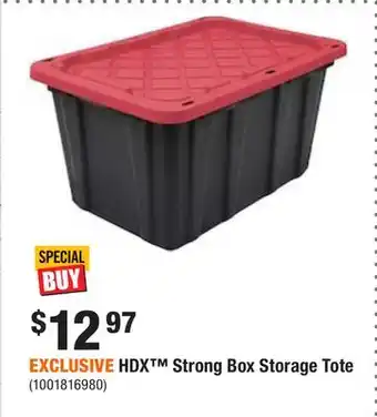 Home Depot Exclusive hdx strong box storage tote offer