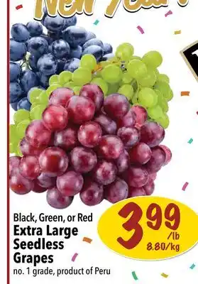 Farm Boy Black, green, or red extra large seedless grapes offer