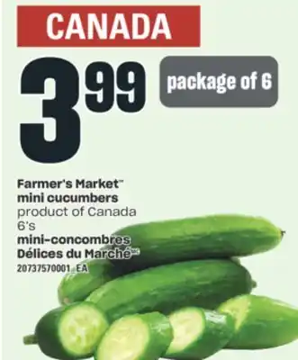 Valu-mart Mini-concombres délices du marché, 6 un offer