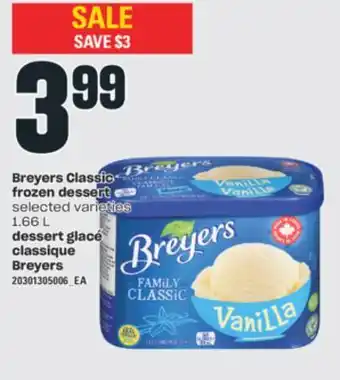 Valu-mart Dessert glacé classique breyers, 1.66 l offer