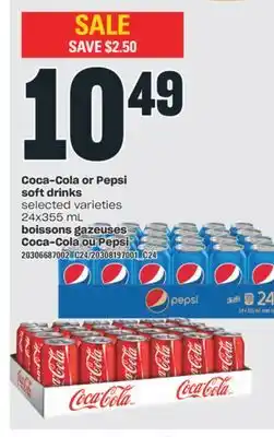 Valu-mart Boissons gazeuses coca-cola ou pepsi, 24x355 ml offer