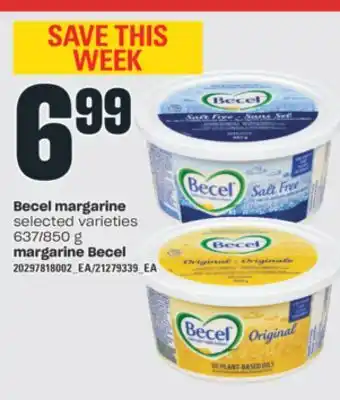 Valu-mart Margarine becel 637/850 g offer