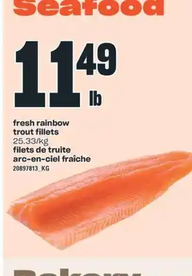 Valu-mart Filets de truite arc-en-ciel fraîche offer
