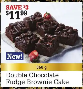 M & M Food Market Double chocolate fudge brownie cake offer