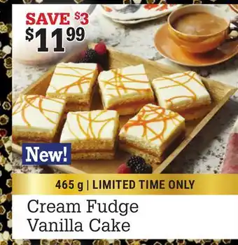 M & M Food Market Cream fudge vanilla cake offer