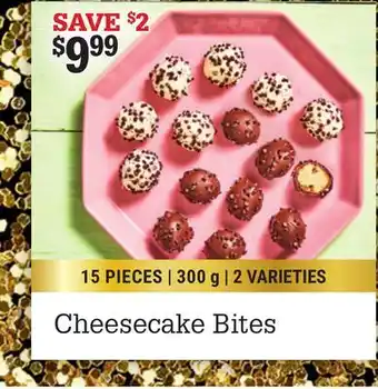 M & M Food Market Cheesecake bites offer