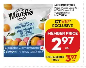 Giant Tiger Mini potatoes offer