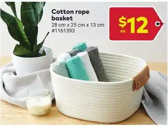 Giant Tiger Cotton rope basket offer