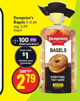 FreshCo Dempster's bagels 5-6 pk offer