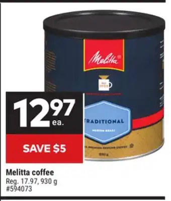 Giant Tiger Melitta coffee offer