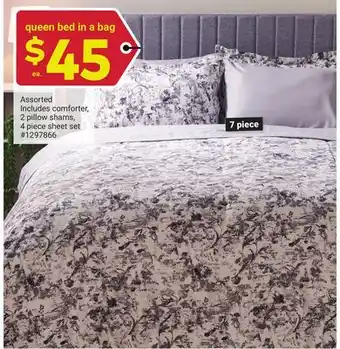 Giant Tiger Queen bed in a bag offer