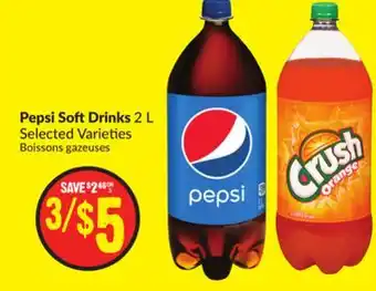 FreshCo Pepsi soft drinks 2 l selected varieties offer