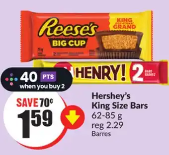 FreshCo Hershey's king size bars 62-85 g offer