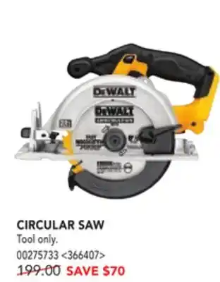 RONA Dewalt circular saw offer