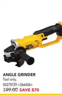 RONA Dewalt angle grinder offer