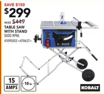 RONA Table saw with stand offer