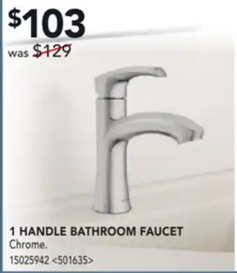 RONA Moen 1 handle bathroom faucet offer