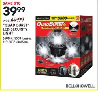 RONA Bell + howell quad burst led security light 6500-k. 5500 lumens offer