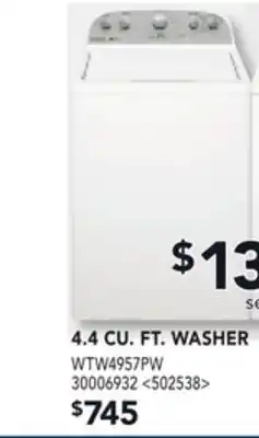 RONA Whirlpool 4.4 cu. ft. washer offer
