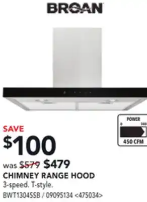 RONA Broan chimney range hood offer
