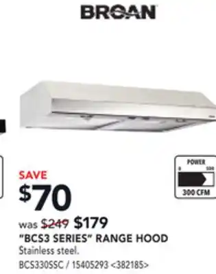 RONA Broan bcs3 series range hood offer