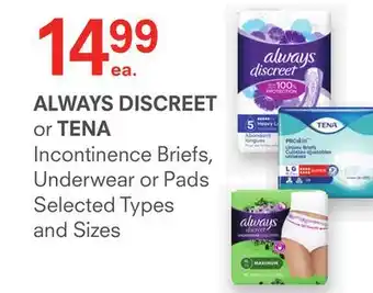 Remedy's RX Always discreet or tena offer