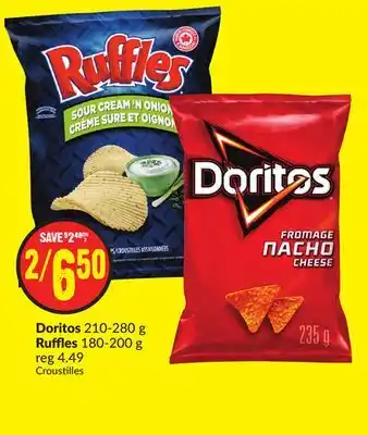 Chalo FreshCo Doritos 210-280 g ruffles 180-200 g offer