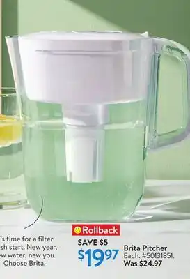 Walmart Brita pitcher offer