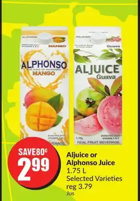 Chalo FreshCo Aljuice or alphonso juice 1.75 l selected varieties offer