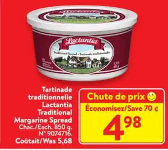 Walmart Lactantia traditional margarine spread offer