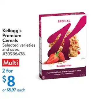Walmart Kellogg's premium cereal offer