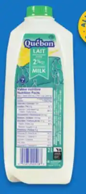 Walmart Quebon 2% milk jug offer