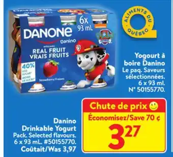 Walmart Danino drinkable yogurt offer