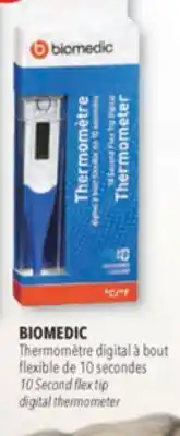 Familiprix Biomedic 10 second flex tip digital thermometer offer