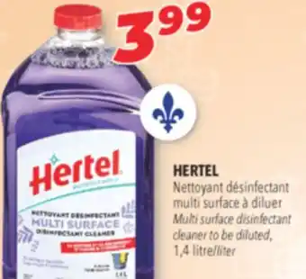 Familiprix Hertel multi surface disinfectant cleaner to be diluted offer