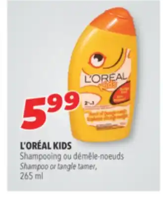 Familiprix L'oréal kids shampoo or tangle tamer offer