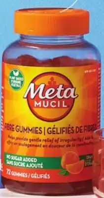Walmart Metamucil premium blend fibre powder supplement 72 doses or gummies 72s offer