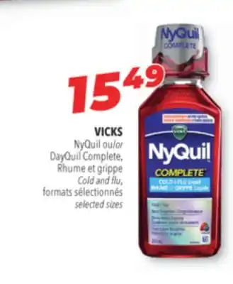 Familiprix Vicks nyquil or dayquil complete, cold and flu offer