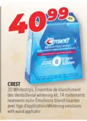Familiprix Crest 3d, dental whitening kit, 14  treatments or whitening emulsions with wand applicator offer