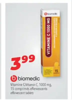 Familiprix Biomedic vitamin c, 1000 mg, 15 effervescent tablets offer